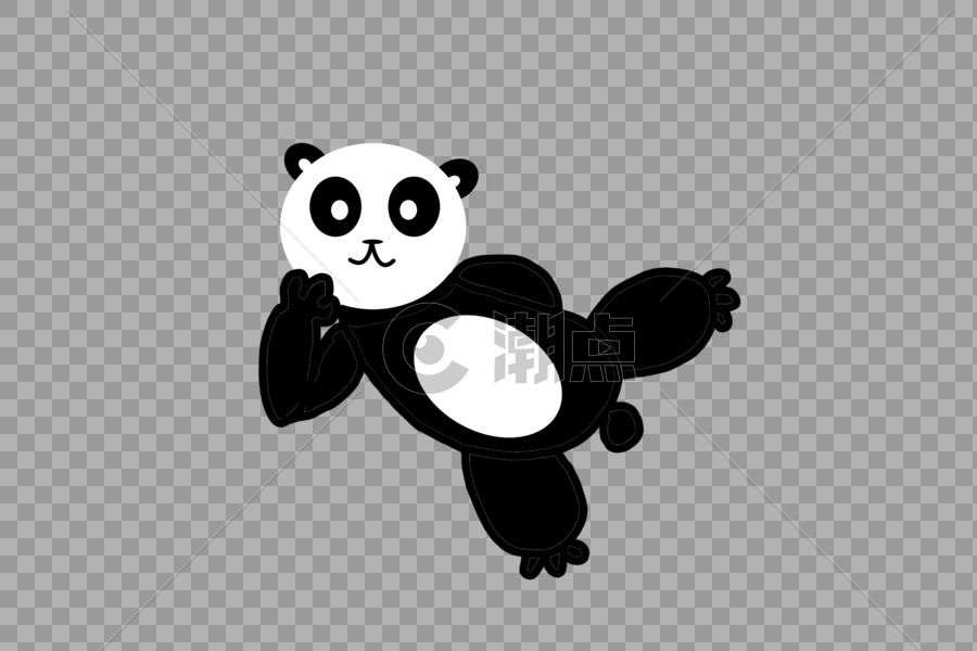 调皮的熊猫图片素材免费下载