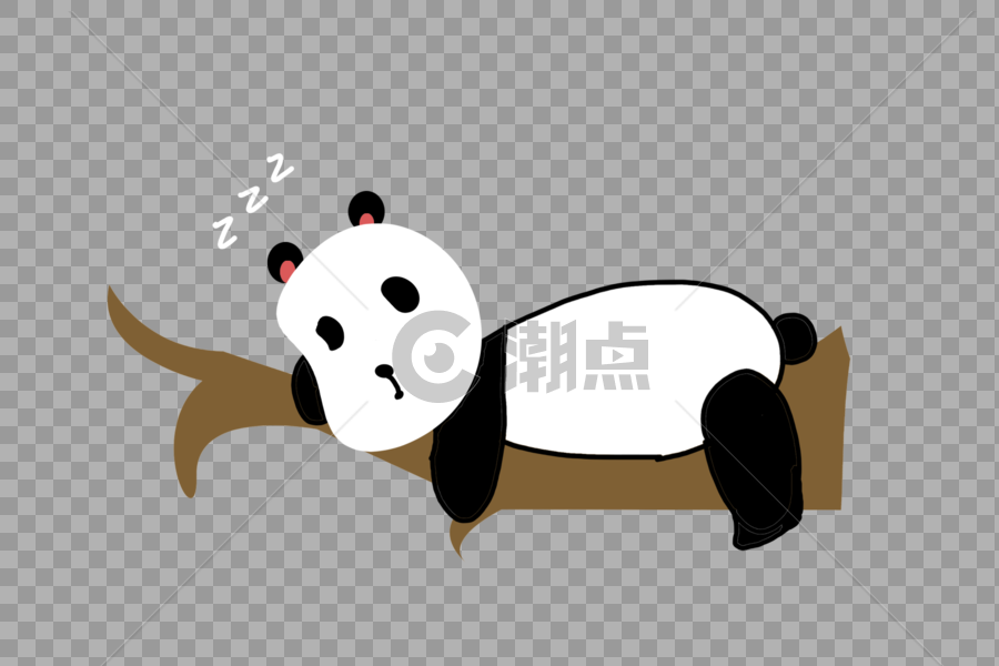 树上睡觉的熊猫图片素材免费下载