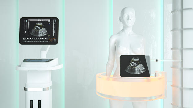 医疗器械超声波扫描场景图片素材免费下载