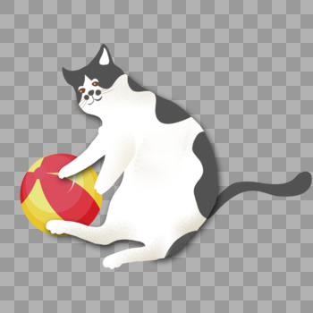 猫玩球图片素材免费下载