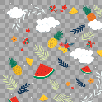 夏季水果底纹图片素材免费下载