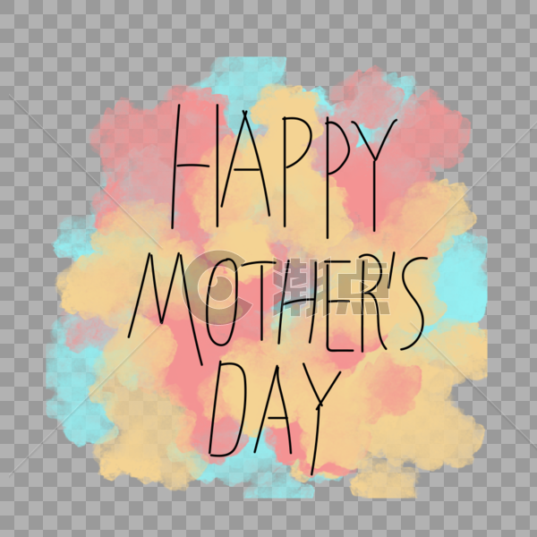 母亲节快乐英文字标题图片素材免费下载