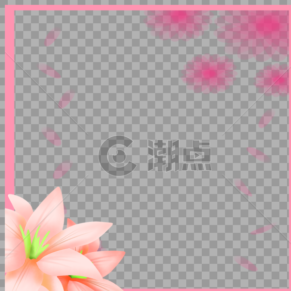 粉色边框图片素材免费下载