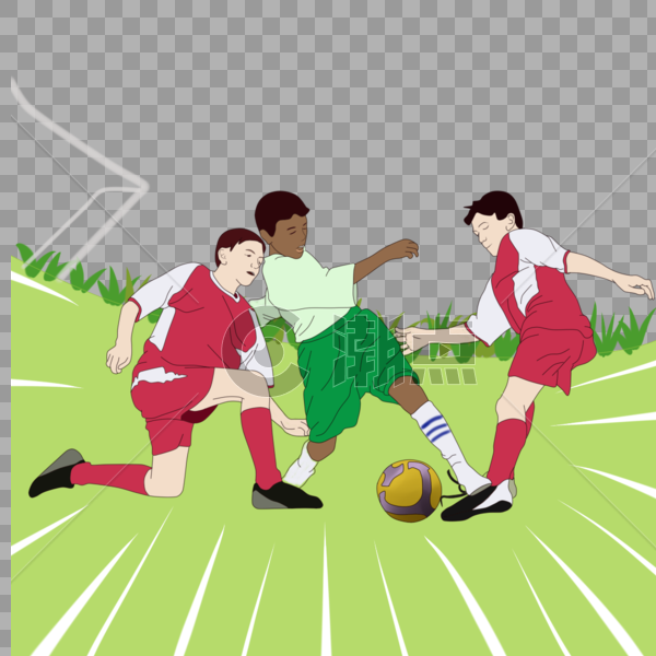 手绘足球比赛图片素材免费下载