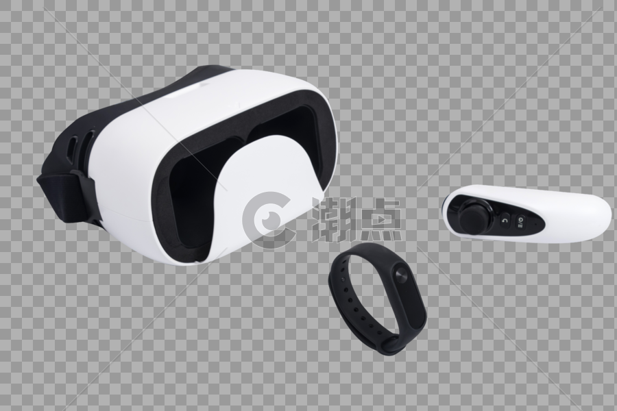 黑白色VR眼镜叠加摆拍图片素材免费下载