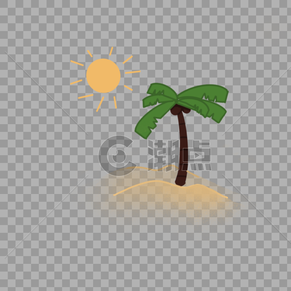 沙滩椰树图片素材免费下载
