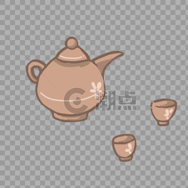 茶具茶壶茶杯生活用品可爱图片素材免费下载