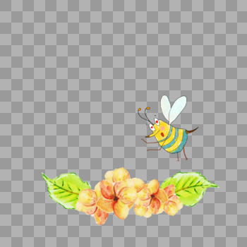 花朵上的小蜜蜂图片素材免费下载