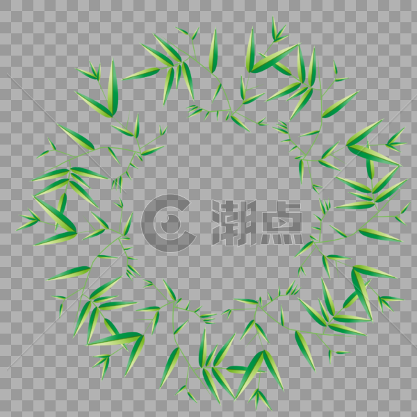 端午节竹叶花环设计图片素材免费下载