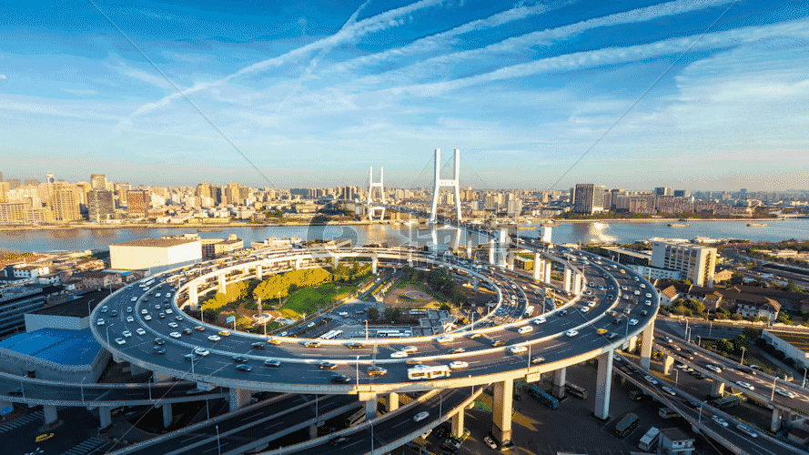 上海南浦大桥延时摄影GIF图片素材免费下载
