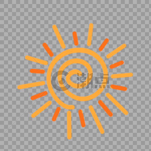 太阳简笔画设计元素2000*2000图片素材免费下载-编号380253-潮点视频