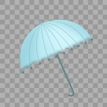夏天的蓝色小伞图片素材免费下载