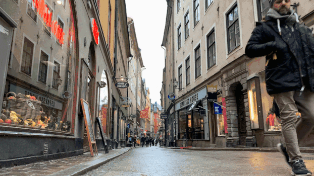 瑞典首都斯德哥尔摩旅游景区老城区GIF图片素材免费下载