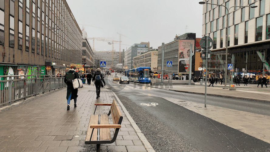 斯德哥尔摩商业中心街区延时GIF图片素材免费下载