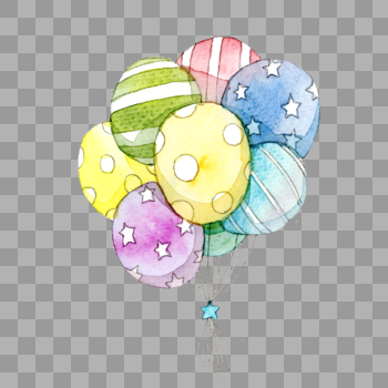 节日彩色气球图片素材免费下载