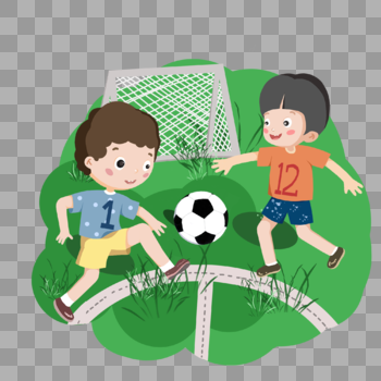 踢足球的孩子图片素材免费下载
