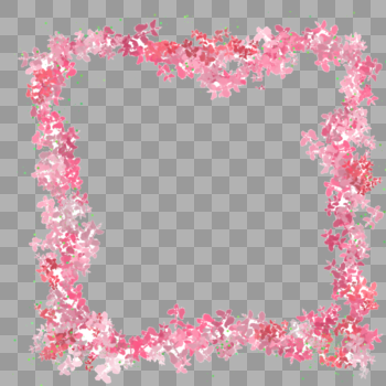 粉色花朵边框图片素材免费下载