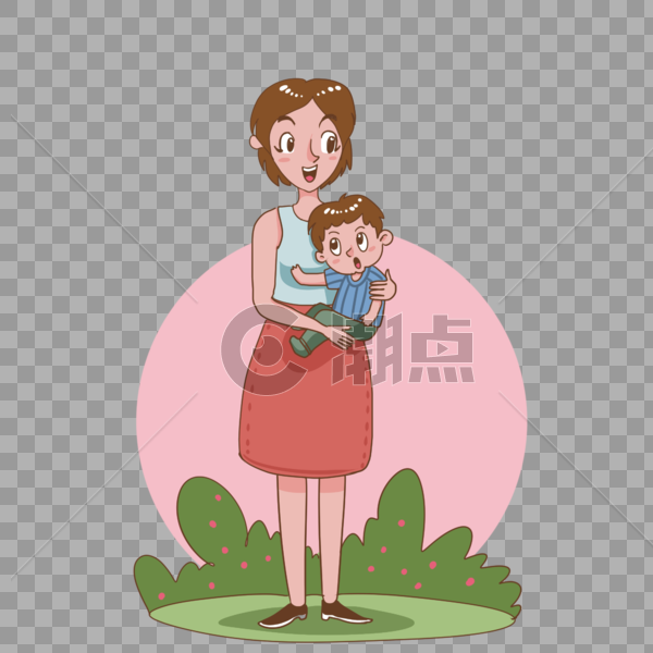 抱着孩子的母亲图片素材免费下载