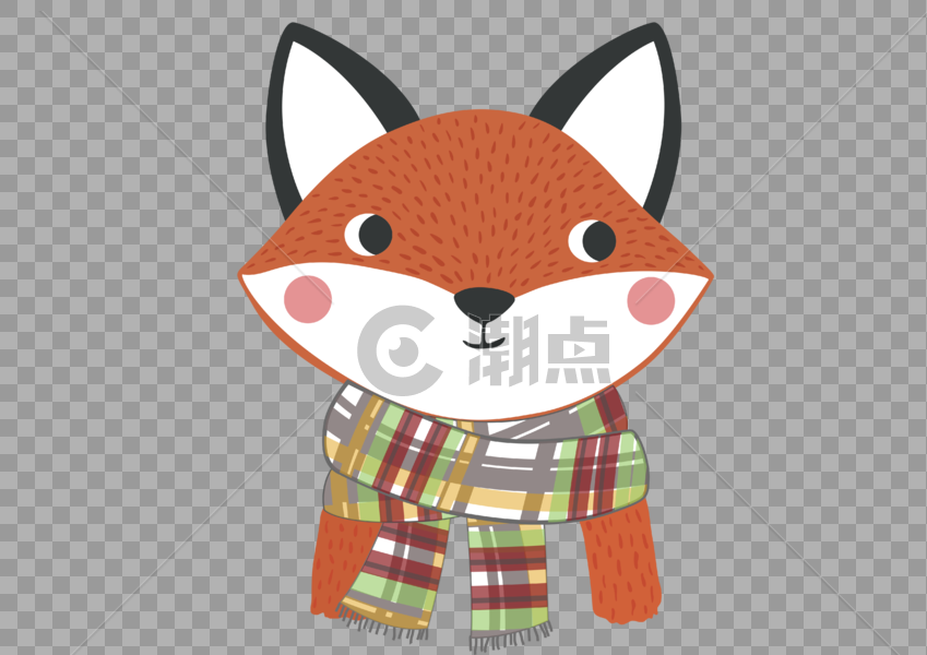 卡通简约动物可爱小狐狸图片素材免费下载