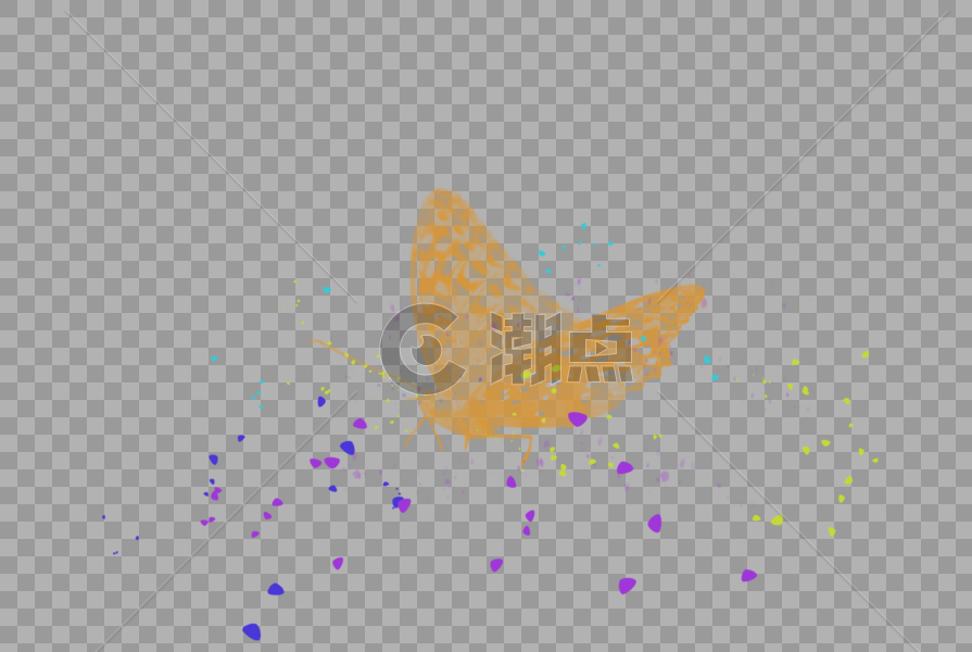 黄色飞舞的蝴蝶图片素材免费下载