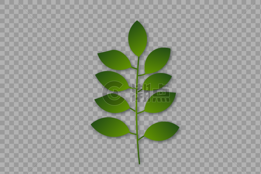绿色树叶元素图片素材免费下载