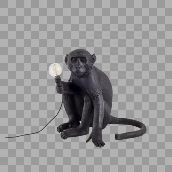猴子艺术台灯图片素材免费下载