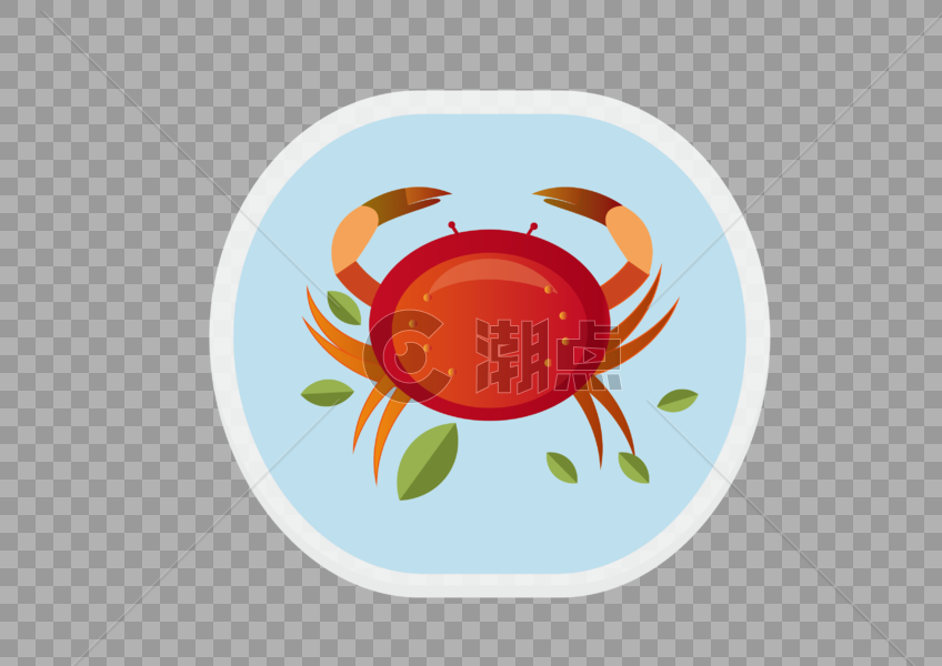 AI矢量图红色食物类元素螃蟹类元素图片素材免费下载