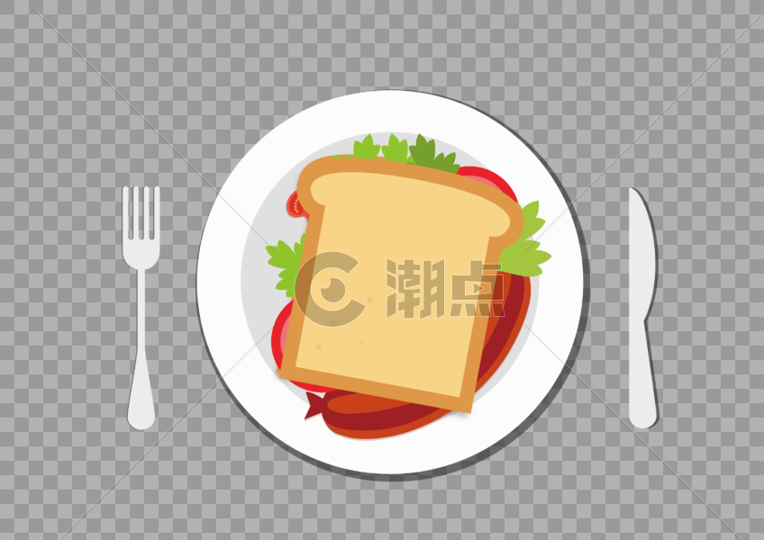 AI矢量图平面化食物早餐食物图片素材免费下载