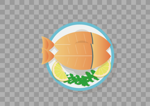 AI矢量图三文鱼美味食物海鲜类鱼类食物图片素材免费下载