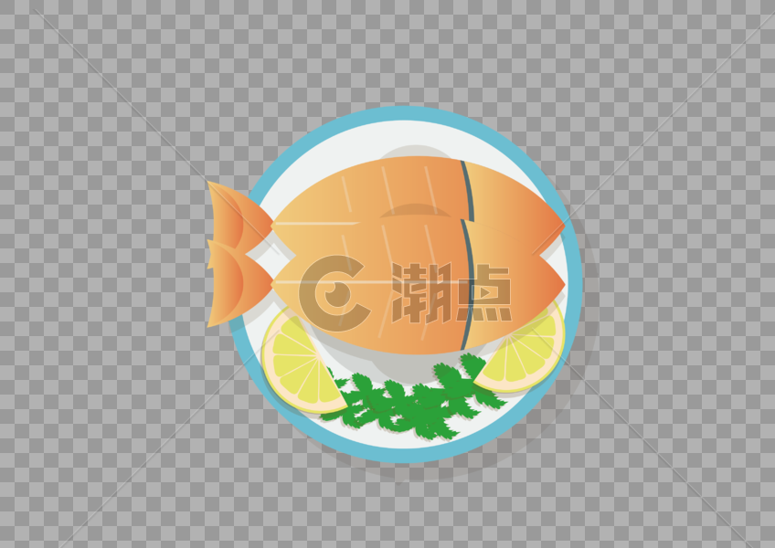 AI矢量图三文鱼美味食物海鲜类鱼类食物图片素材免费下载