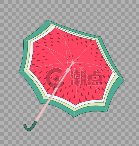 西瓜雨伞图片素材免费下载