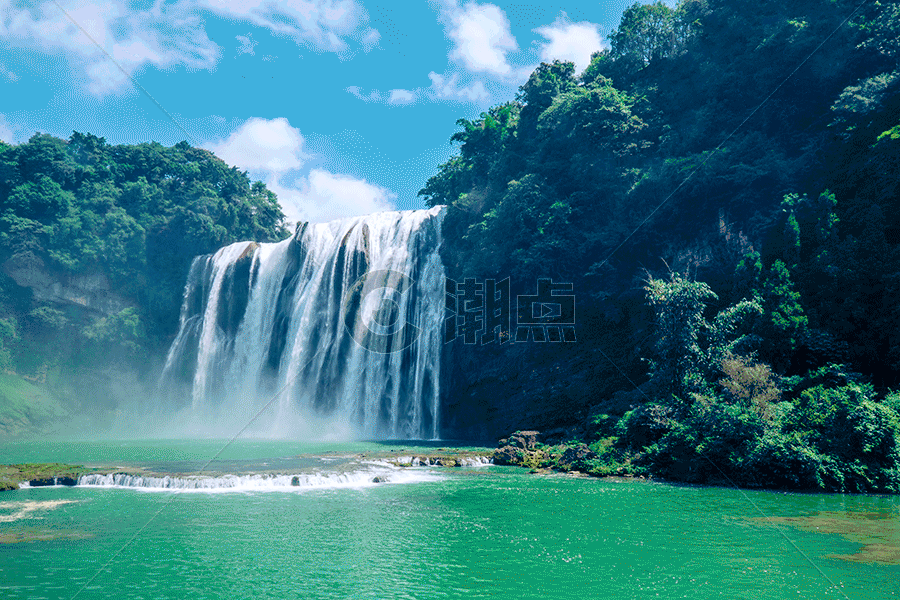 贵州黄果树瀑布风光美景gif动图图片素材免费下载