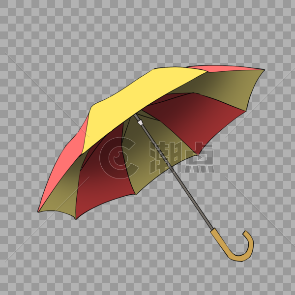 双色雨伞图片素材免费下载