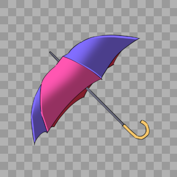 双色长柄雨伞图片素材免费下载