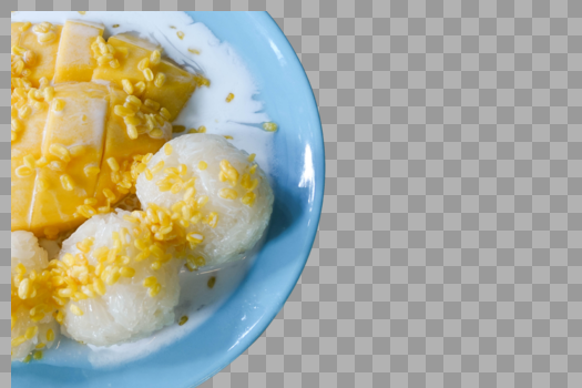 泰国清迈特色小吃椰汁芒果糯米饭图片素材免费下载