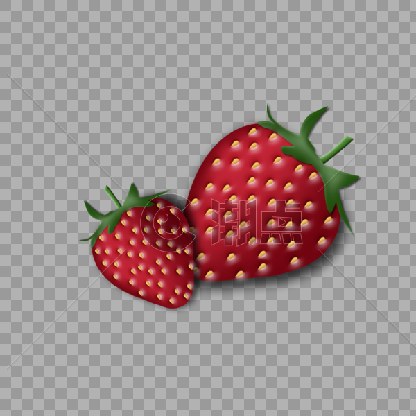 PSD草莓水果元素图片素材免费下载