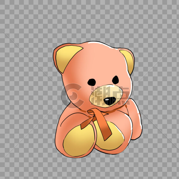 粉色小熊玩偶图片素材免费下载