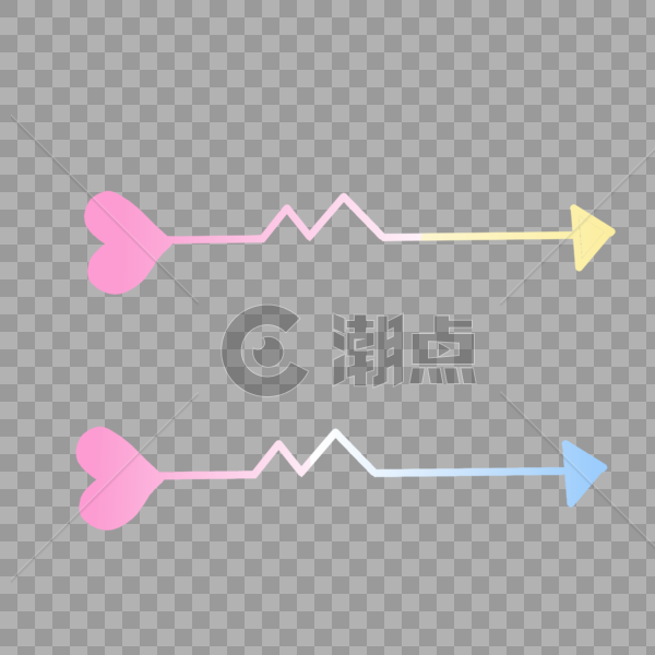 情人节520箭头渐变装饰图案图片素材免费下载