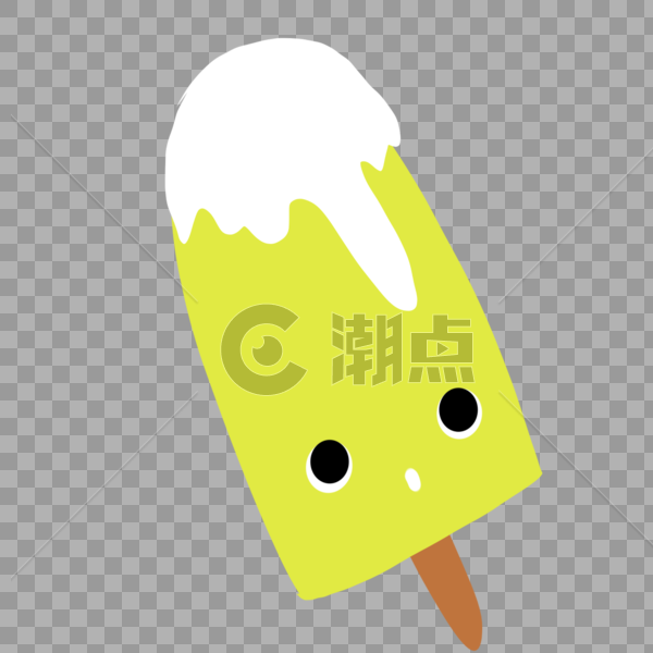 夏日主题清新好看的好吃的黄色冰棍图片素材免费下载
