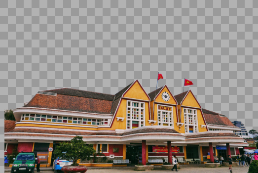 越南法式建筑大叻火车站图片素材免费下载