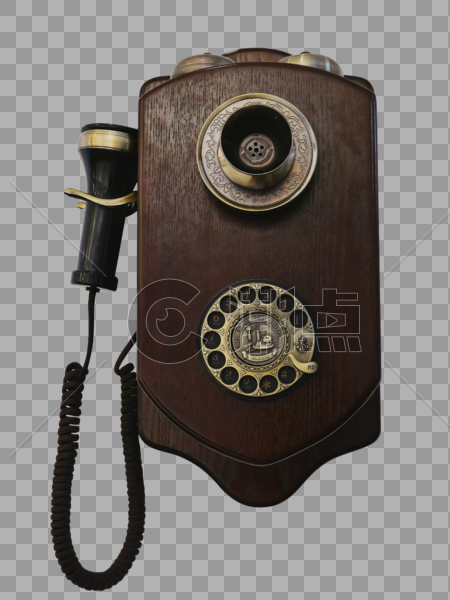 欧式挂壁老式电话机图片素材免费下载