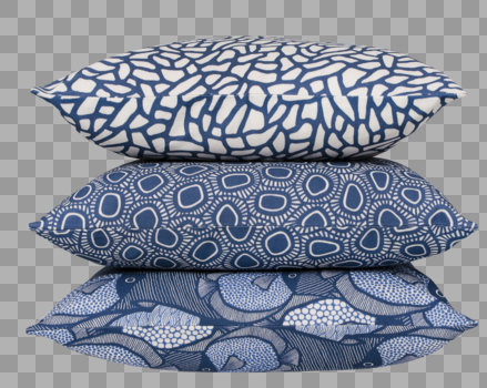 青色枕头组合图片素材免费下载