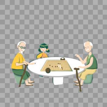 下棋的老人图片素材免费下载