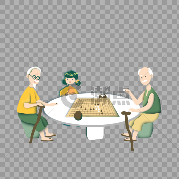 下棋的老人图片素材免费下载