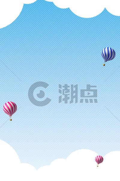 清新天空气球背景图片素材免费下载