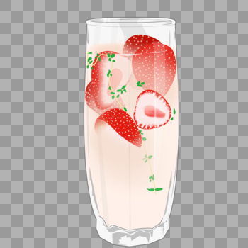粉红草莓冷饮图片素材免费下载