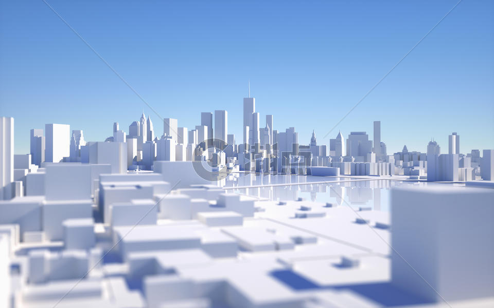 科技白色城市建筑空间图片素材免费下载