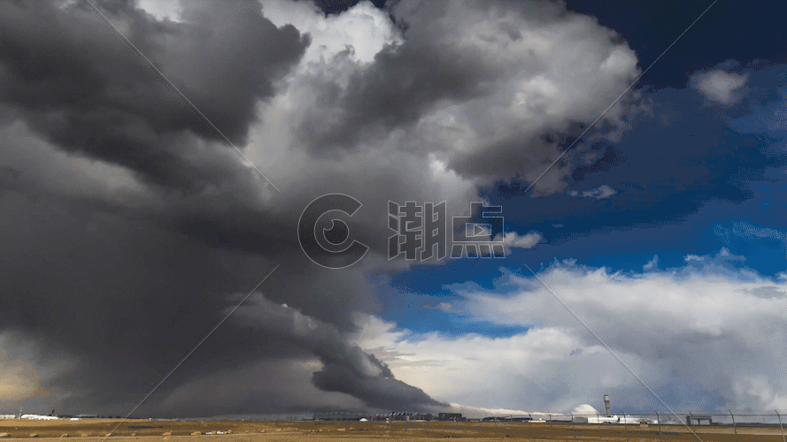 延时机场风暴GIF图片素材免费下载