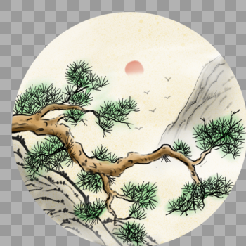 中国风松树图片素材免费下载