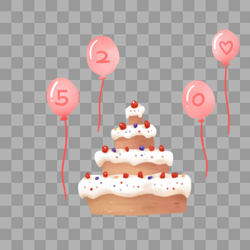 情人节520庆祝蛋糕图片素材免费下载